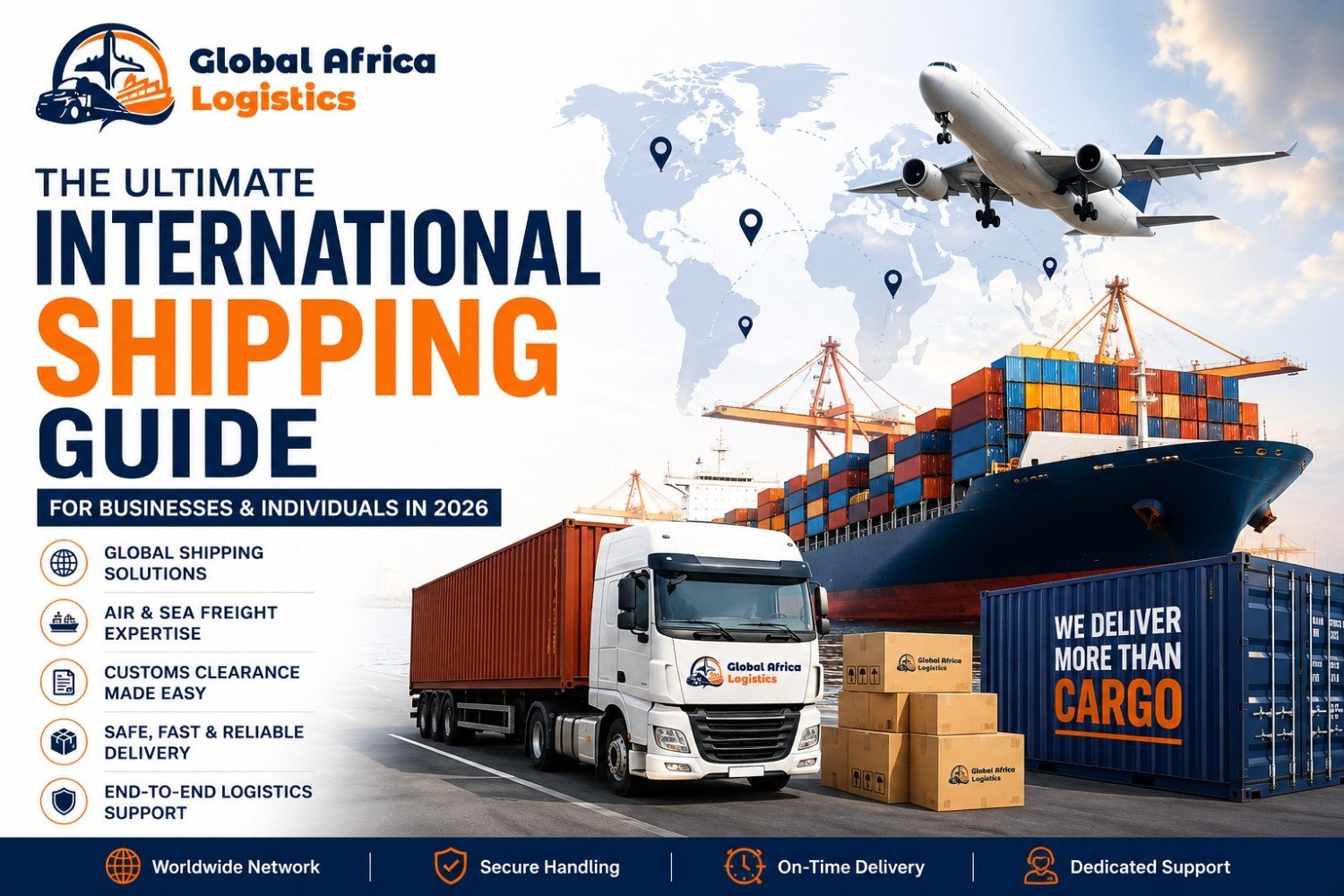 International Shipping Guide by GAL showing global cargo logistics