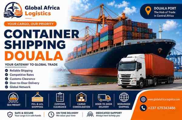 Fast and reliable container shipping Douala by Global Africa Logistics.